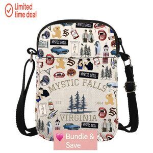 Cotton Crossbody Bag 8.26x5.9in Lightweight Spacious Messenger Purse